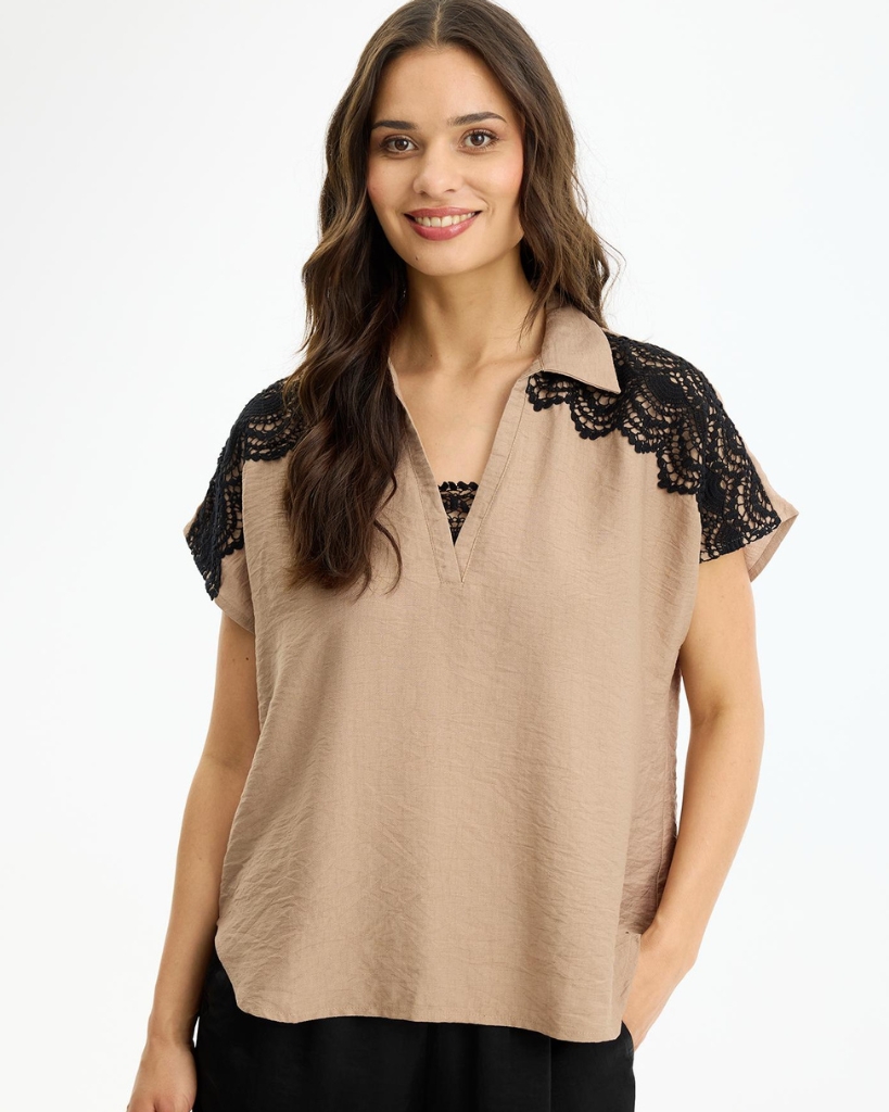 In Front Nala Blouse Brun