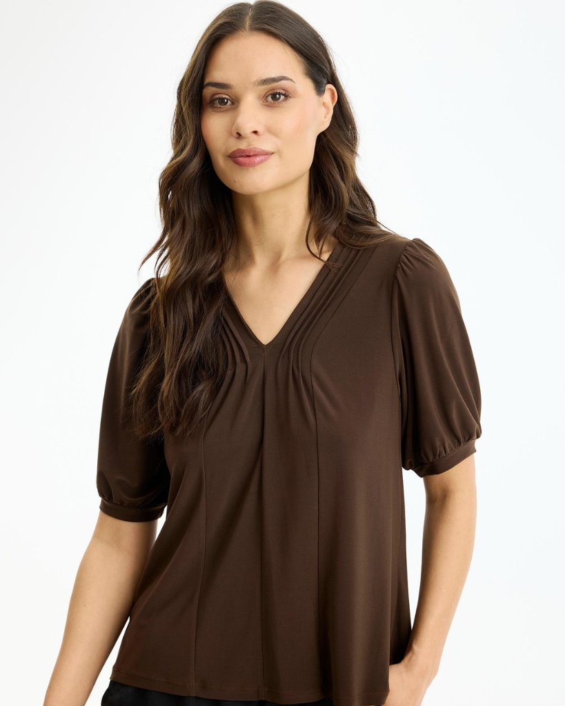 In Front Jo Bluse Brun