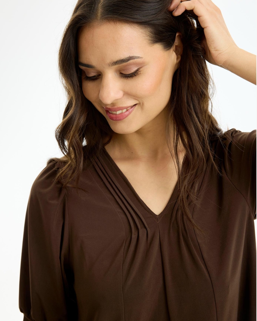 In Front Jo Bluse Brun