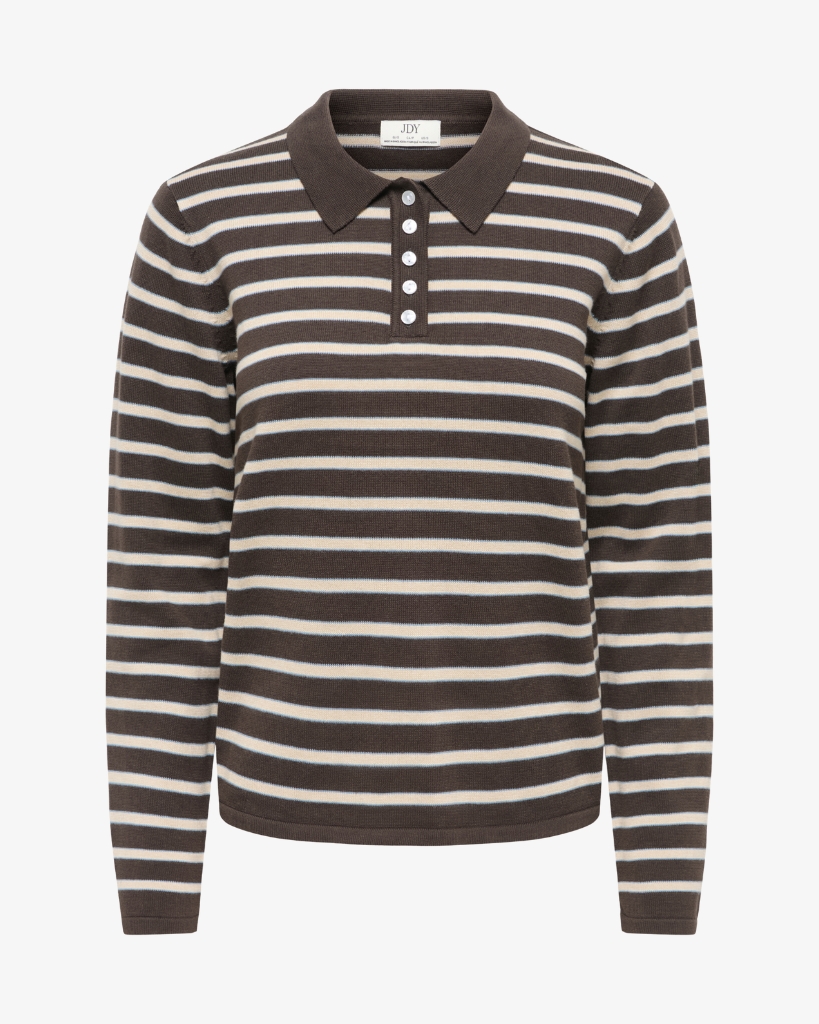 JDY Ina Polo Strik Brun/Offwhite