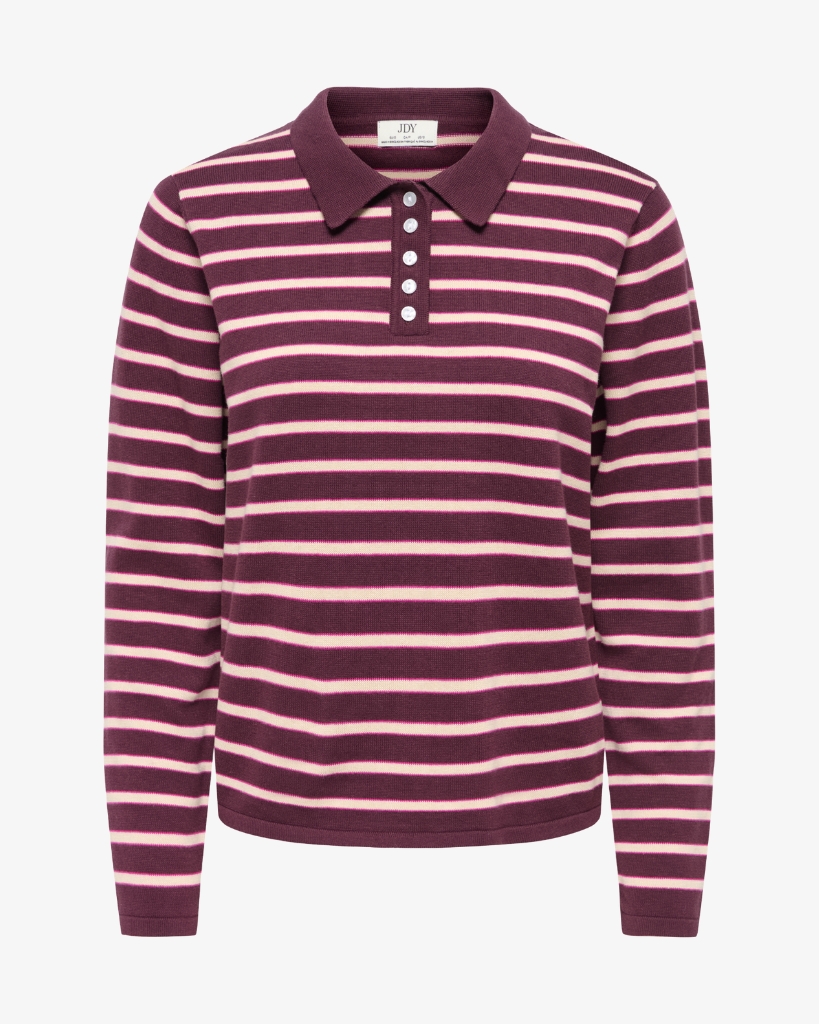 JDY Ina Polo Strik Bordeaux