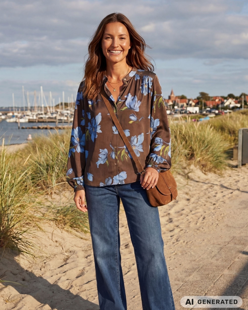Prepair Estelle Bluse Brun/grøn