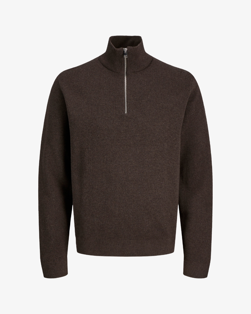 Jack Jones Milano Half-zip Strik Brun