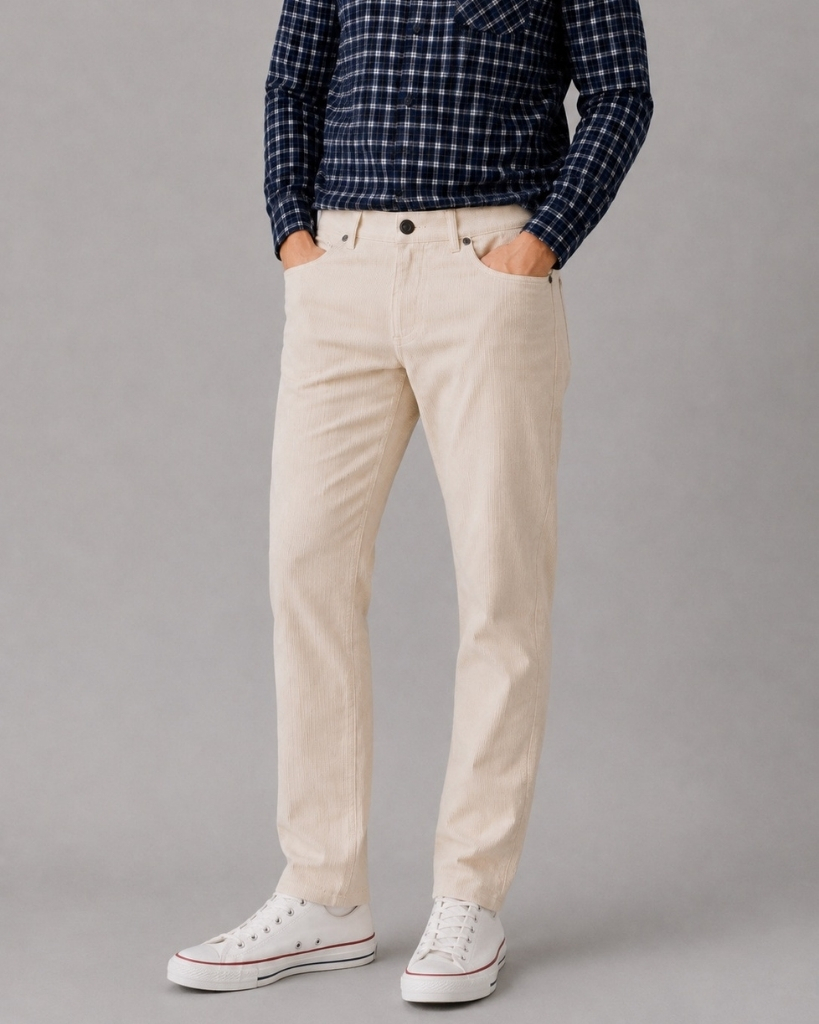 Clean Cut London Corduroy Bukser Ecru