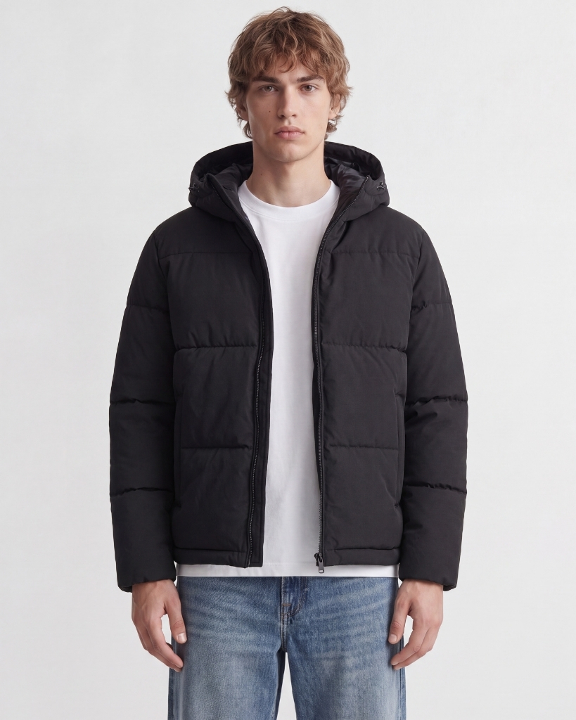 Jack Jones Galaxy Puffer Jakke Sort