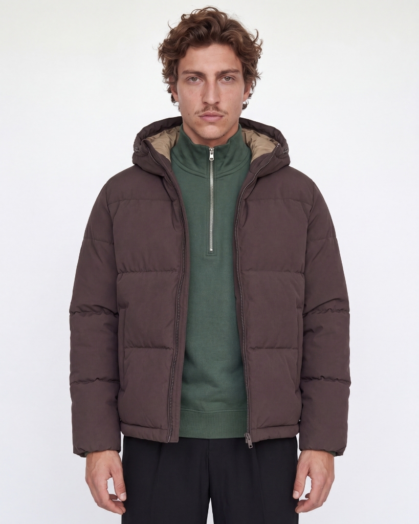 Jack Jones Galaxy Puffer Jakke Brun