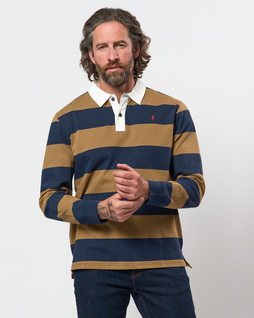 MCS Marius Langærmet Polo Stribet