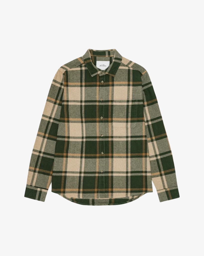 Les Deux Check Flannel Skjorte Grøn