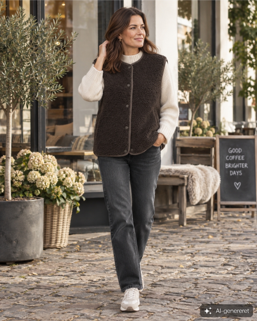 JDY Simina Teddy Vest Brun