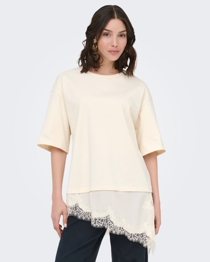 JDY Alma Lace Bluse Offwhite