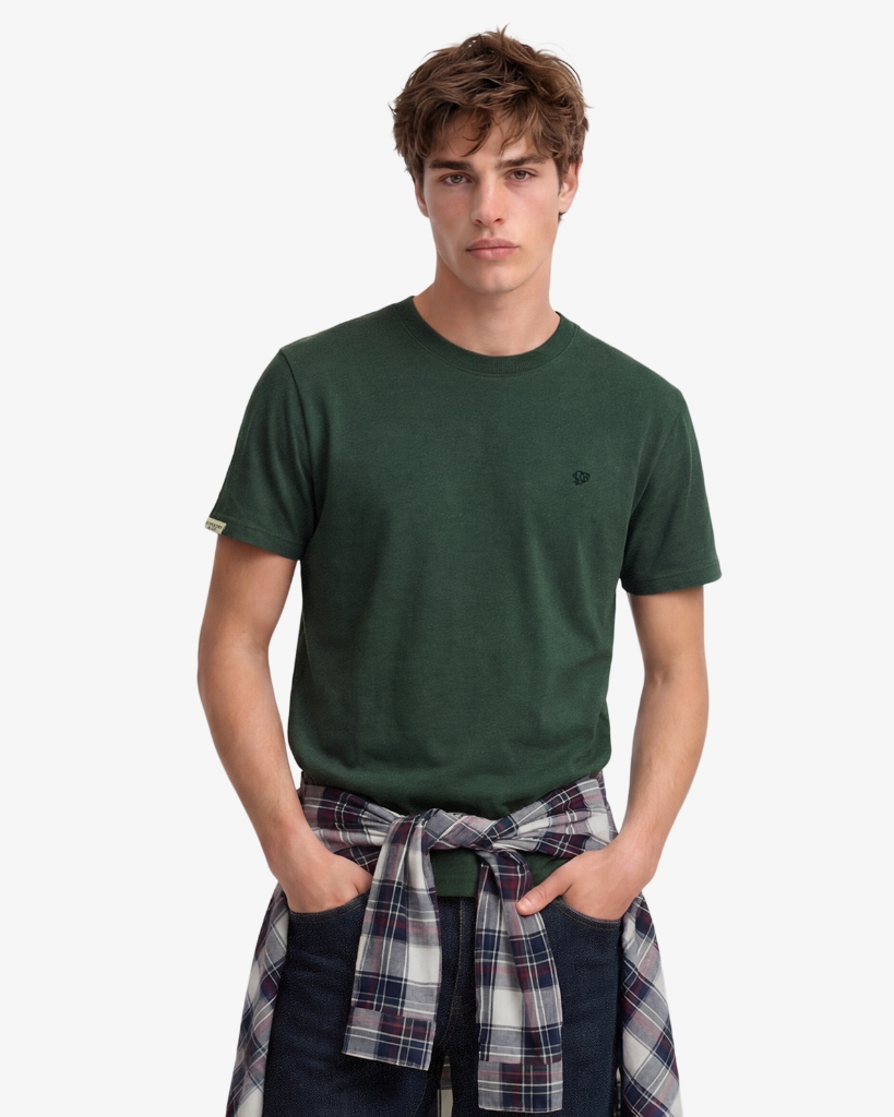 Superdry Embroidered Logo T-Shirt Mørkegrøn