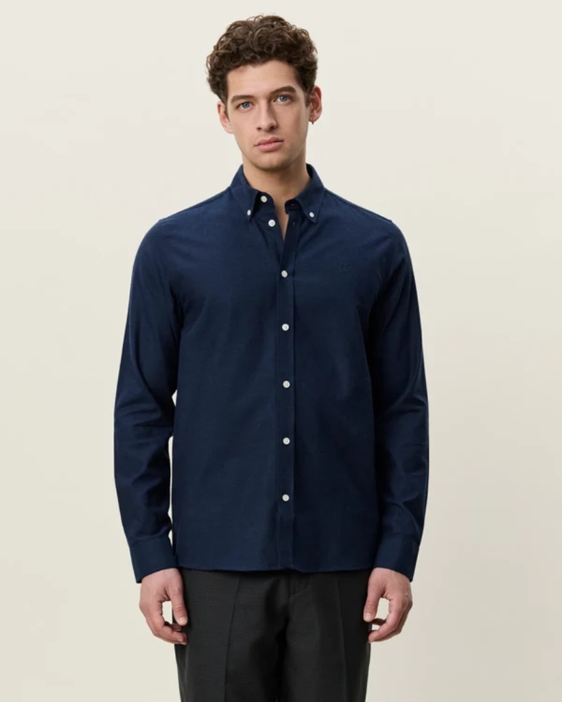 Les Deux Soft Flannel Skjorte Blå