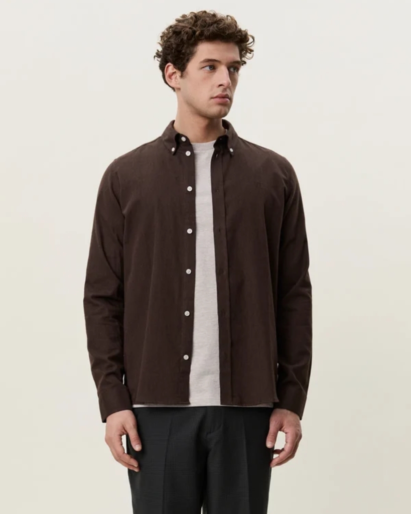 Les Deux Soft Flannel Skjorte Brun
