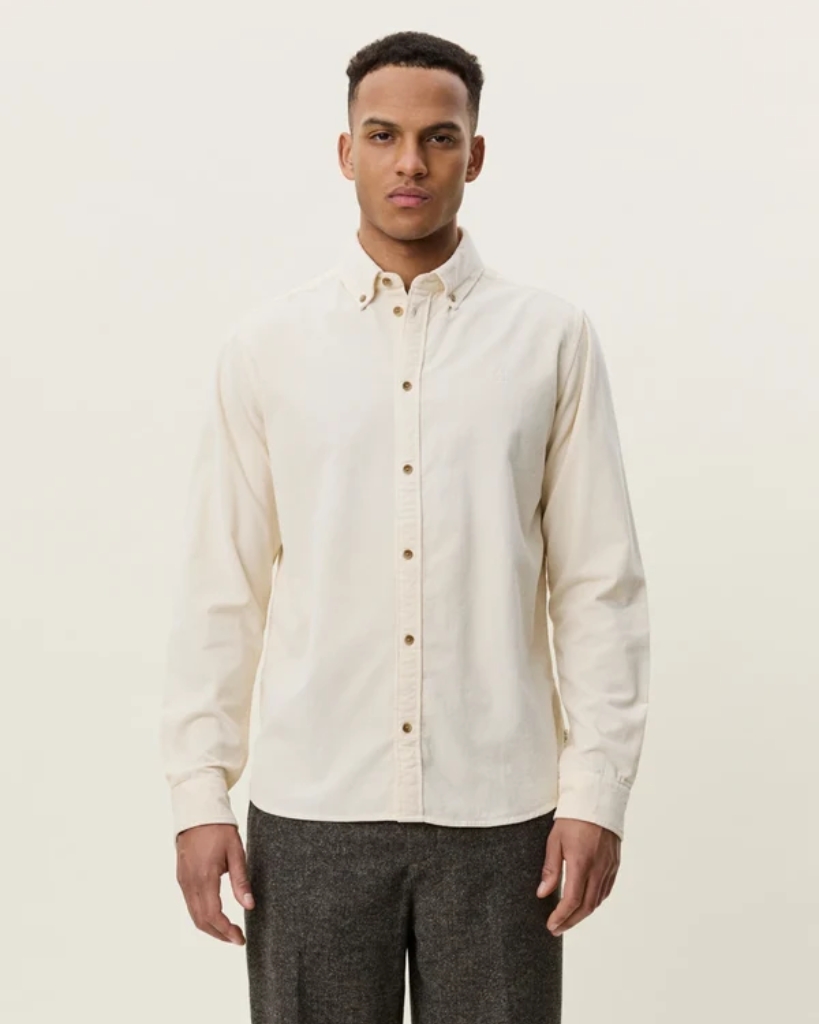 Les Deux Pinwale Corduroy Skjorte Creme