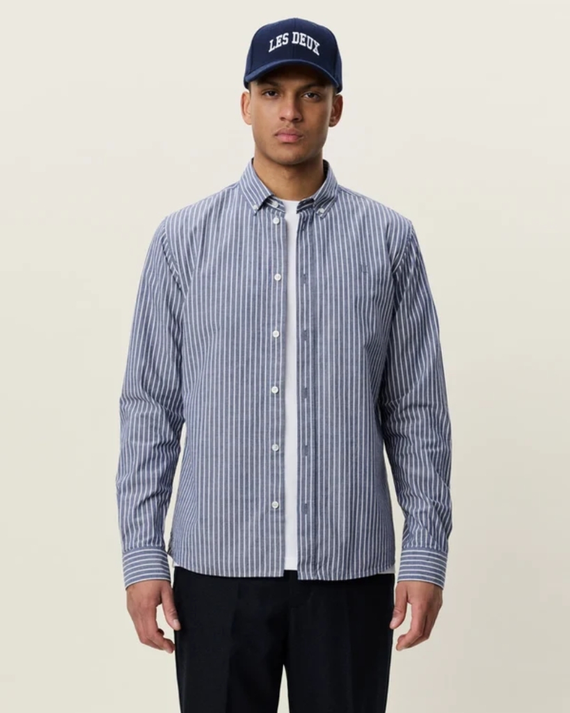 Les Deux Light Oxford Stribet Skjorte