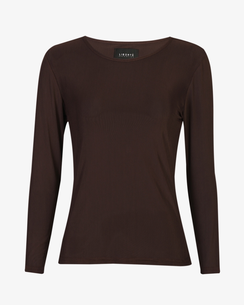 Liberte Mesh Bluse Brun