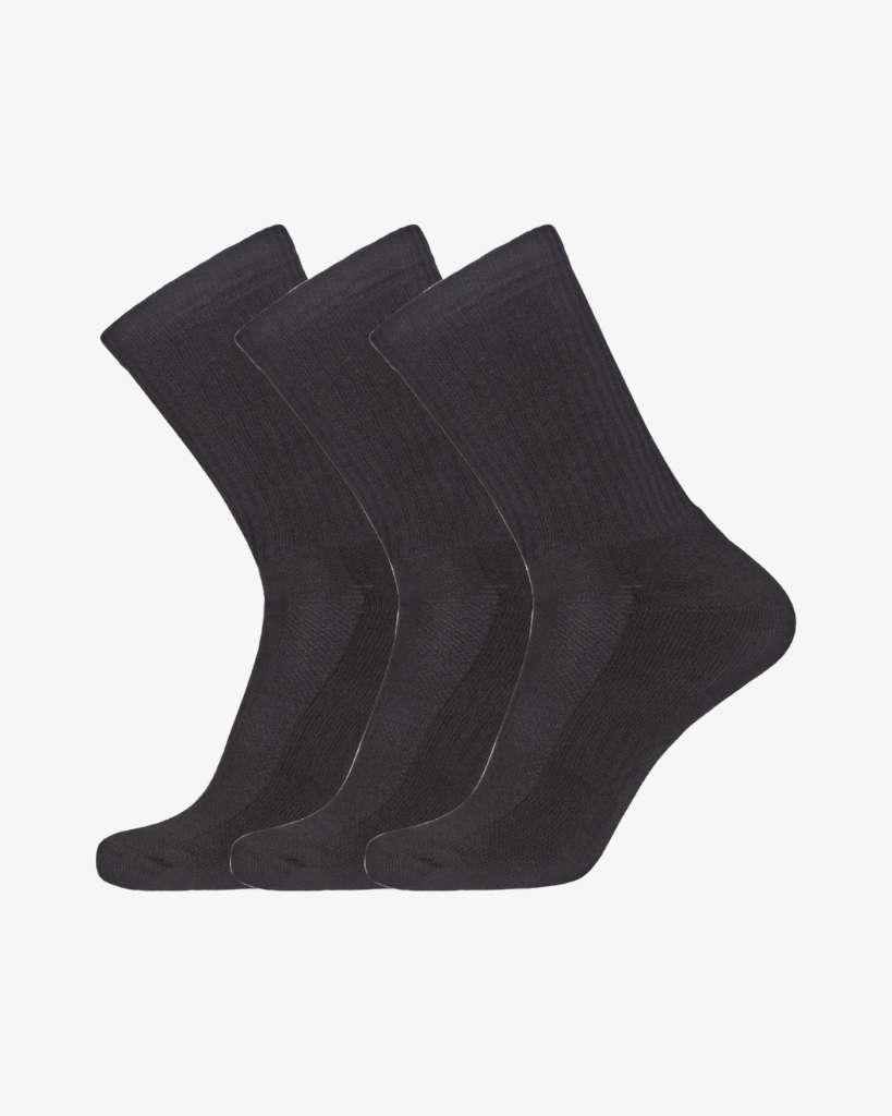 JBS 3-Pak Terry Sole Strømper Sort