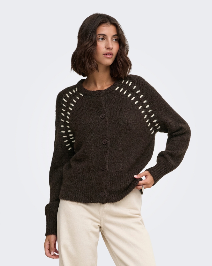JDY Zoey Ella Cardigan Brun