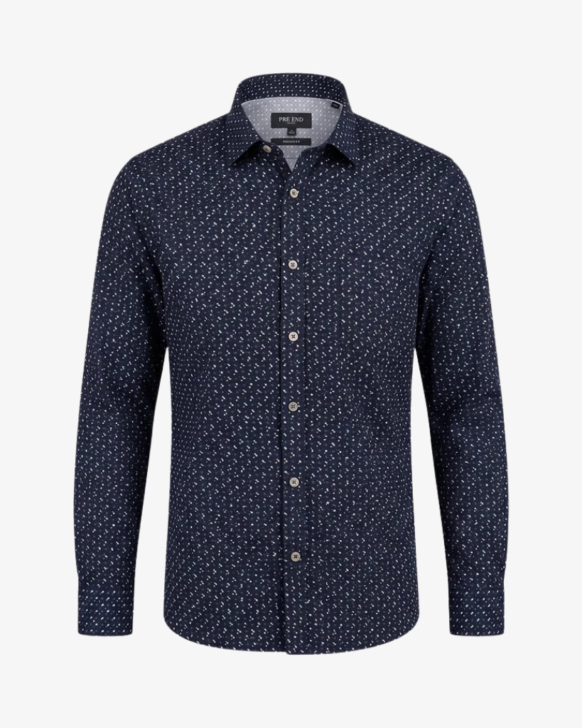 Pre End Oscar Mønstret Skjorte Navy