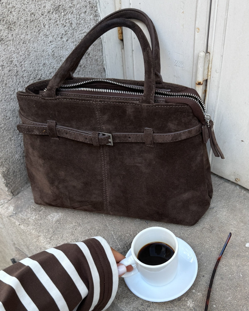 Noella Macie Bag Real Suede Brun