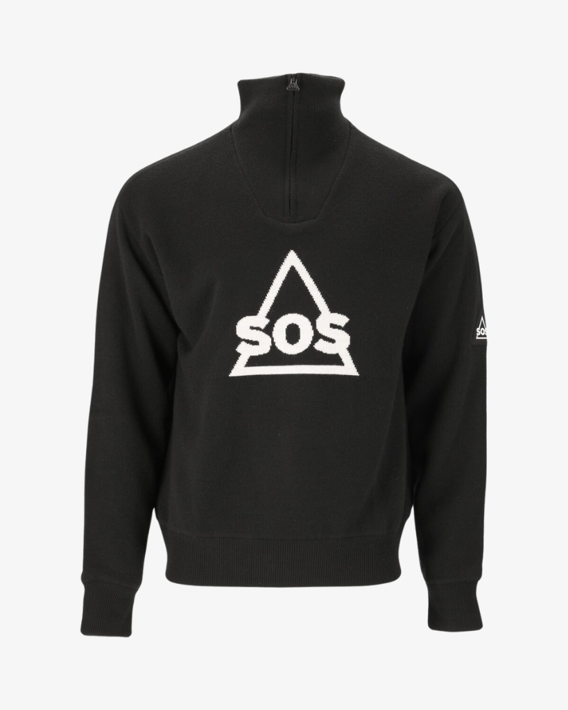 SOS Tignes Half-zip Strik Sort