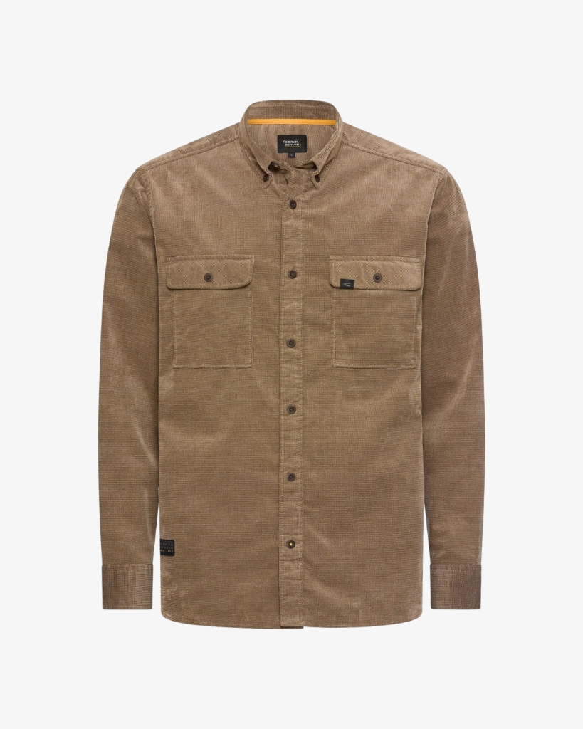 Camel Corduroy Skjorte Lysebrun