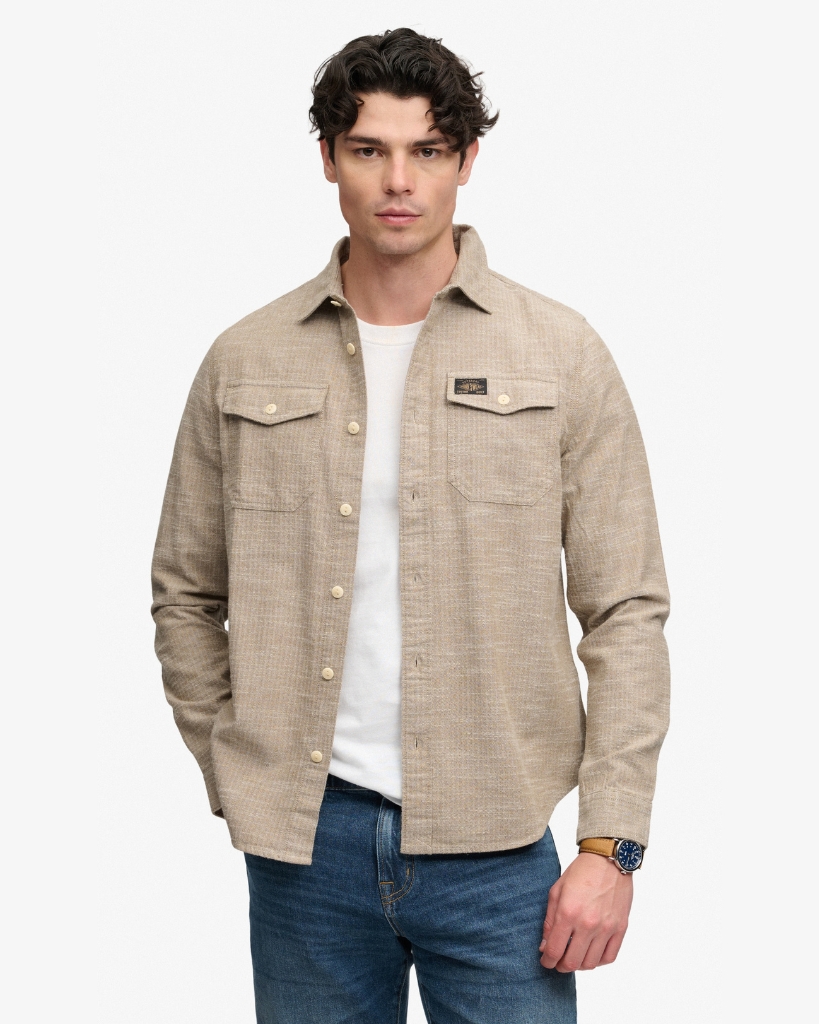 Superdry Workwear Skjorte Lysebrun