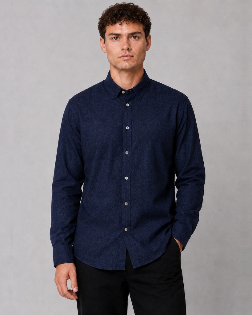 Clean Cut Eske Skjorte Navy