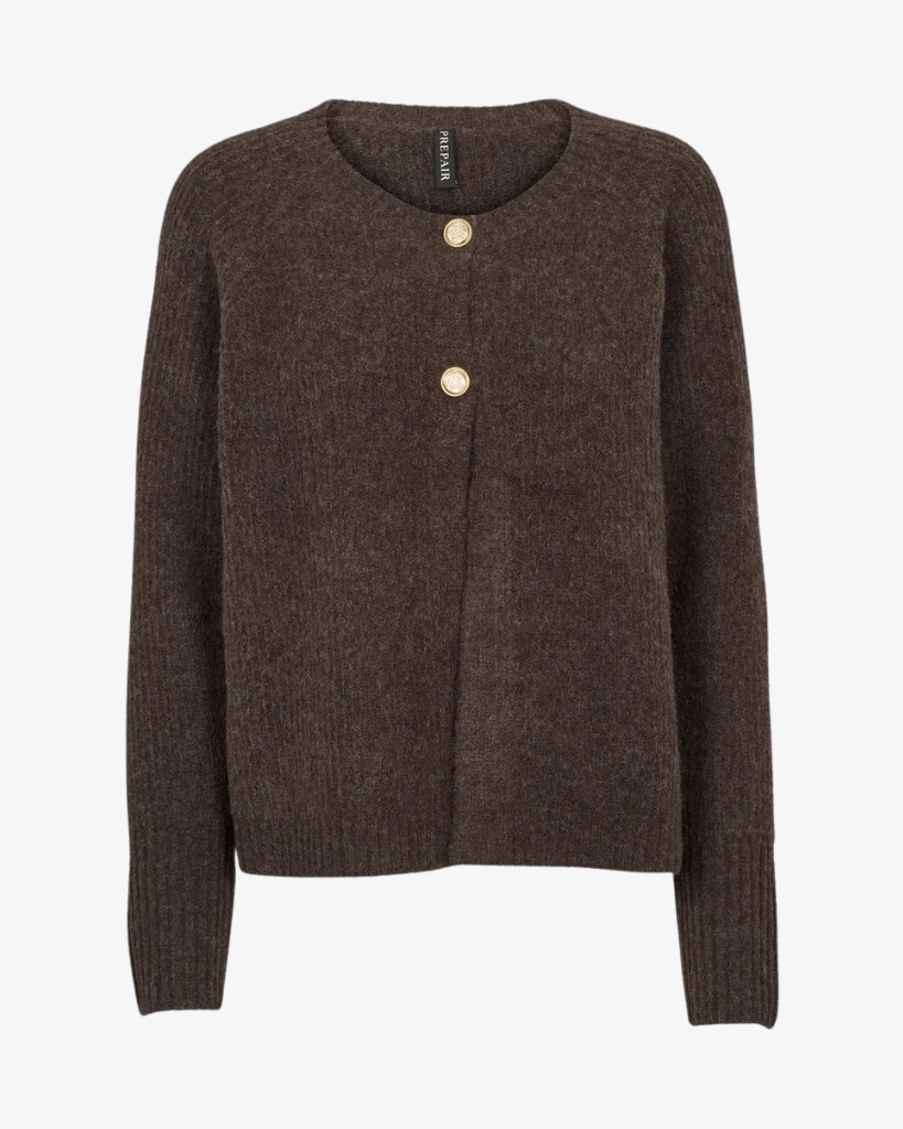 Prepair Noa Strik Cardigan Brun