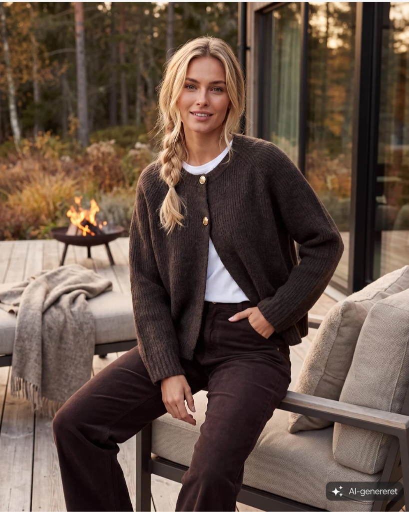 Prepair Noa Strik Cardigan Brun