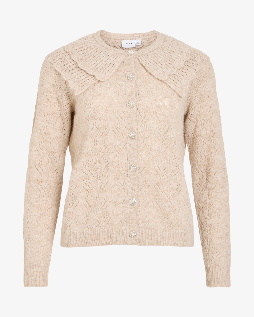 Vila Vibriony Cardigan Sand